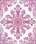 Pink Floral Centerpiece Damask Design Rug