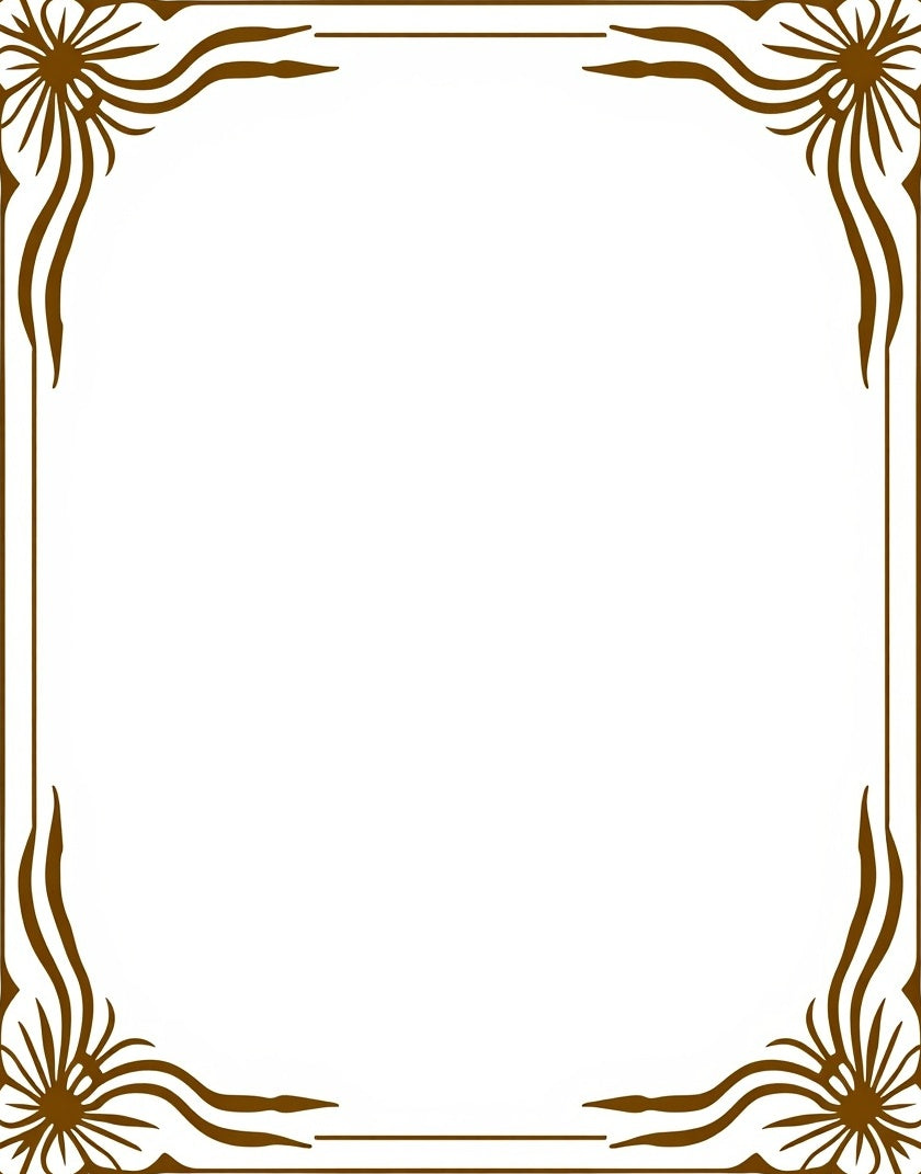 Art Nouveau Floral Border Design Rug
