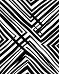 Sharp Angled Black White Geometric Pattern Rug