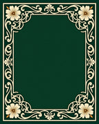 Elaborate Floral Vine Frame Rug