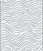 Modern Silver Grey Wavy Stripes Rug