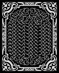 Monochrome Intricate Scrollwork Pattern Rug