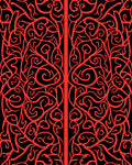 Intricate Red Swirl Pattern Design Rug
