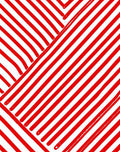 Red White Striped Diagonal Art Rug
