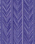 Indigo Chevron Stripe Pattern Rug