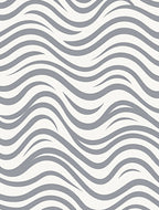 Modern Grey Wave Pattern Rug