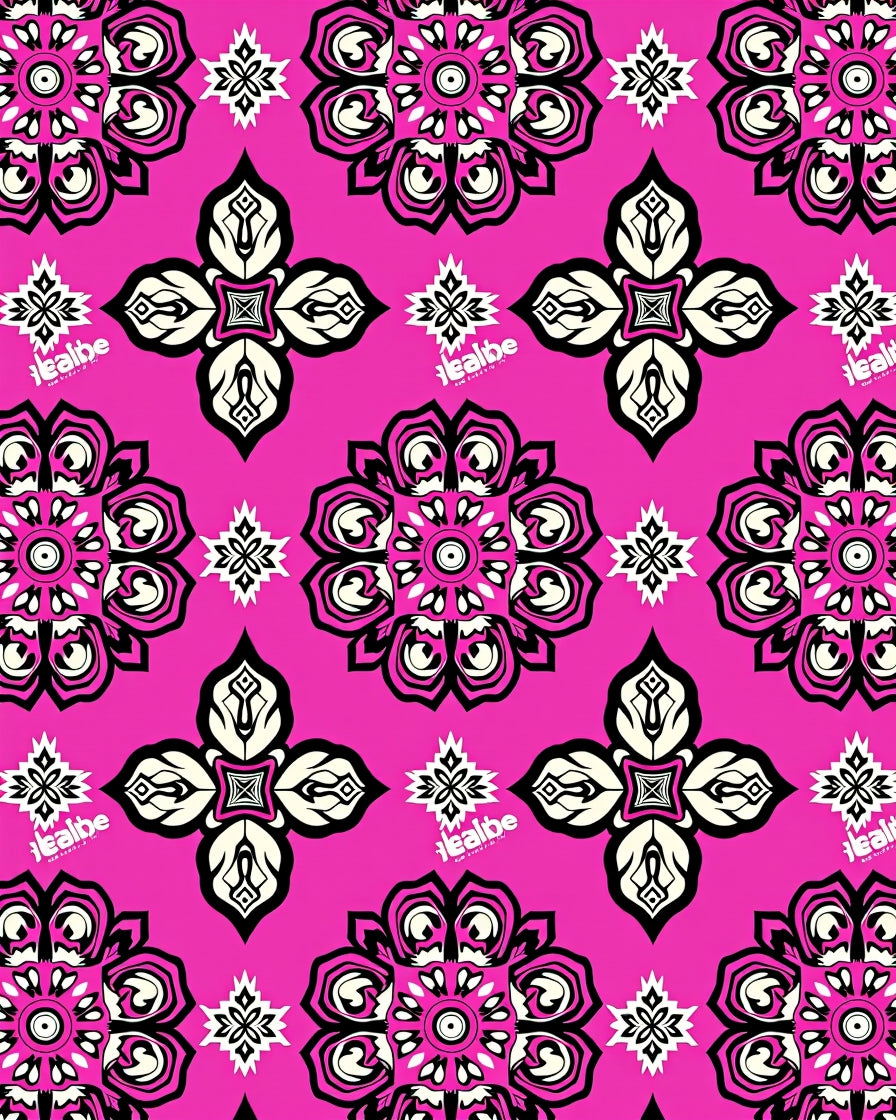 Vibrant Floral Medallion Pattern Rug