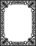 Ornate Floral Border Pattern Rug