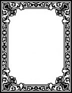 Ornate Floral Border Pattern Rug