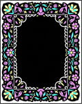 Floral Border Pattern Rug
