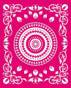 Radiant Floral Mandala Design Rug