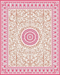 Ornate Floral Mandala Design Rug