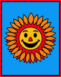 Cheerful Sun Face Pattern Design Rug