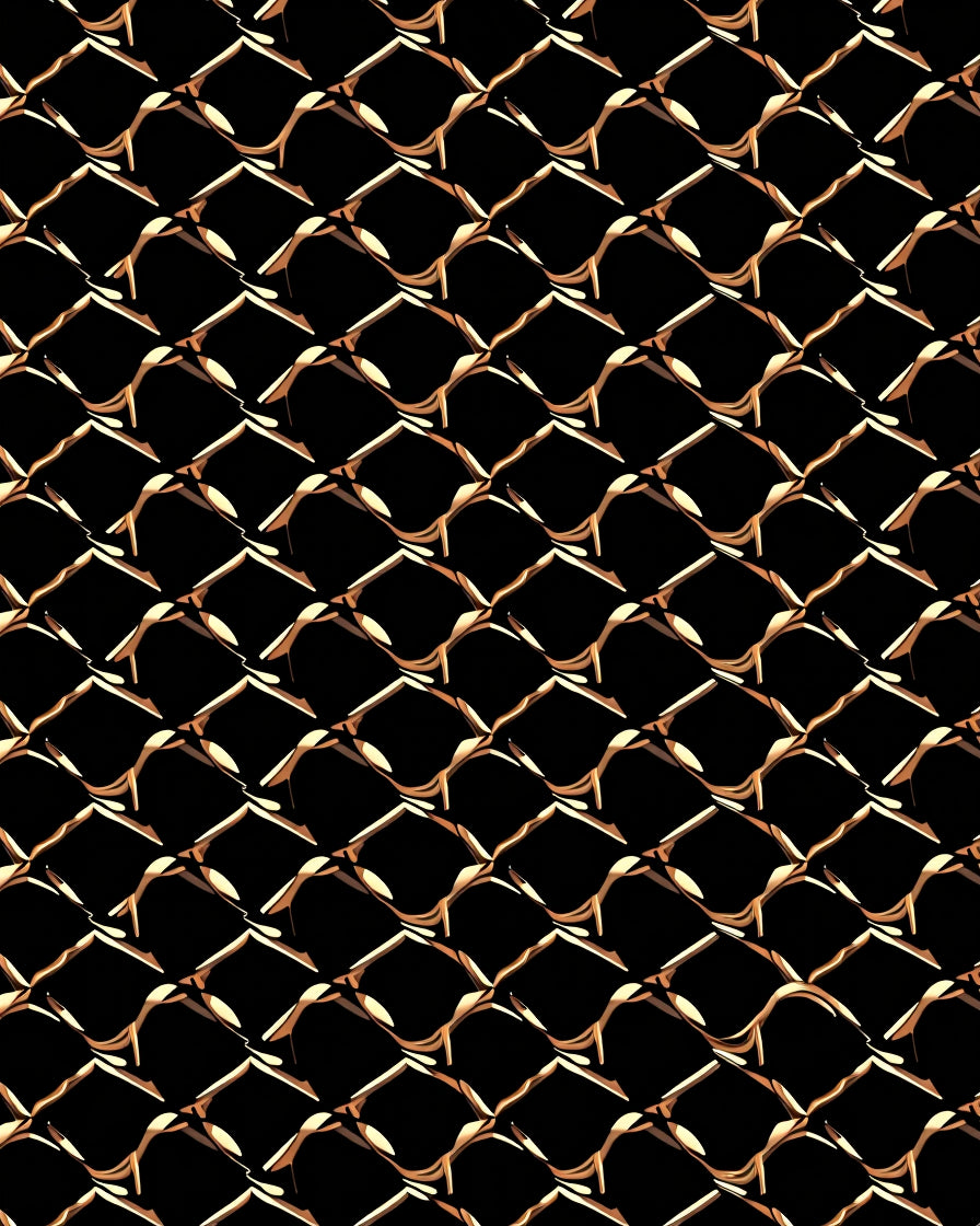 Golden Diamond Pattern Rug