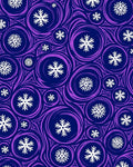 Deep Blue White Snowflake Swirls Rug