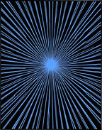 Abstract Sun Burst Blue Pattern Rug