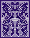 Abstract Intersecting White Lines Design Rug