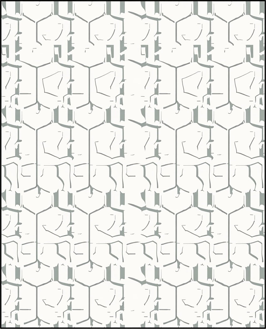 Abstract Geometric Irregular Stripes Rug