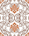 Antique Floral Swirl Pattern Rug