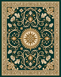 Elaborate Vintage Floral Sunburst Pattern Rug