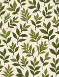 Green Leaves Pattern Rug