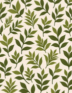 Green Leaves Pattern Rug