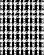 Classic Black White Houndstooth Pattern Rug