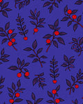 Botanical Branch Berry Motif Rug