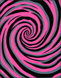 Pink Gray Black Swirl Pattern Rug
