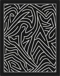 Bold Abstract Maze Line Art Rug