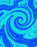 Abstract Blue Swirl Pattern Rug