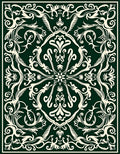Intricate Cream Floral Damask Rug