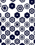 Hexagonal Silhouette Floral Pattern Rug