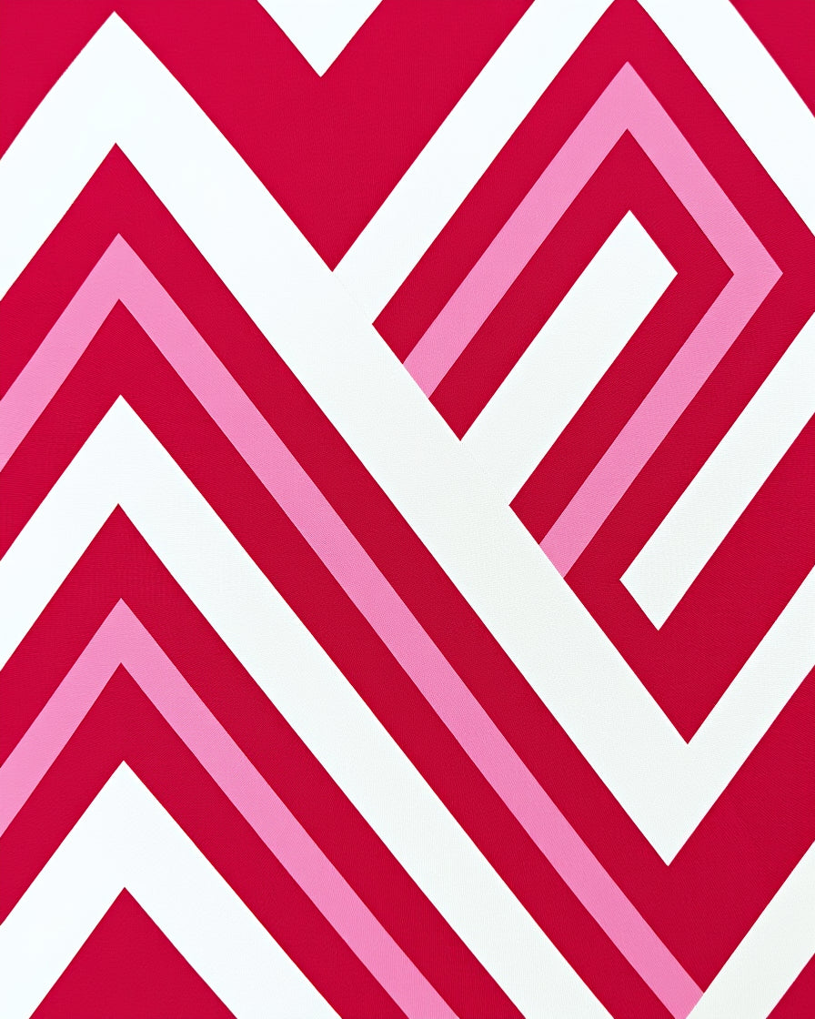 Bold Geometric Stripes Pattern Rug