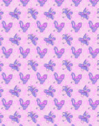 Whimsical Lilac Floral Pattern Design Rug