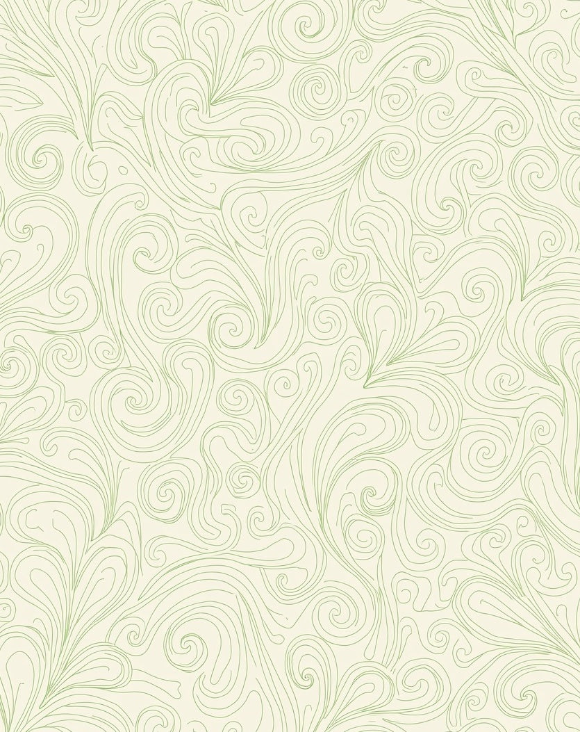Flowing Vine Swirl Pattern Rug