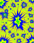 Vibrant Starburst Abstract Pattern Design Rug