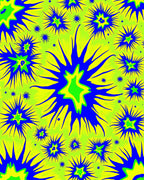 Vibrant Starburst Abstract Pattern Design Rug
