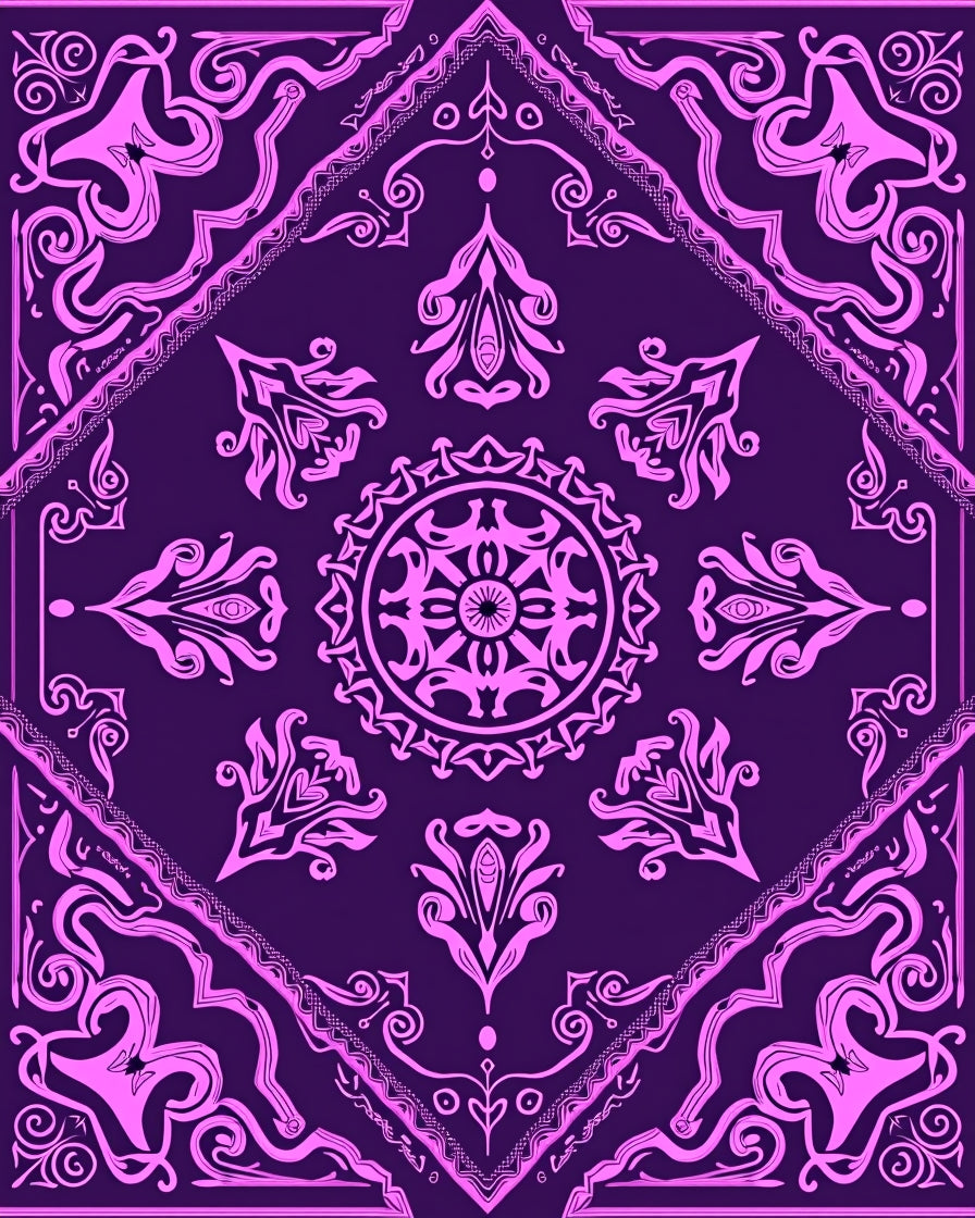 Elegant Floral Patterned Design Rug