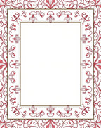 Ornate Floral Border Design Rug