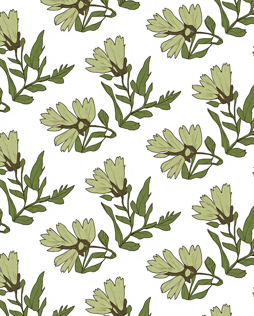 Botanical Floral Vines Pattern Rug