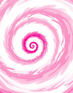 Pink Swirl Brushstroke Pattern Rug
