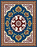 Intricate Floral Medallion Pattern Rug