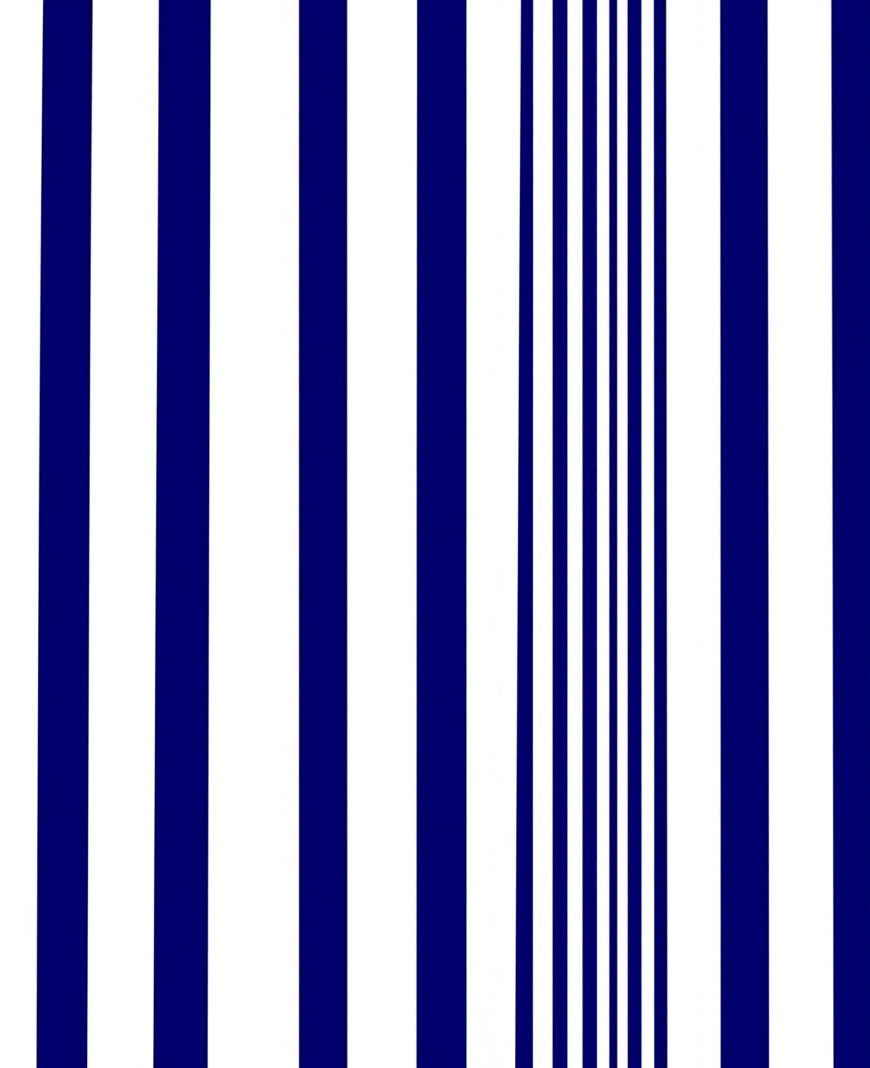 Bold Blue White Vertical Stripe Design Rug