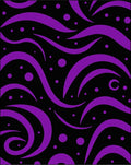 Purple Abstract Swirl Dot Pattern Rug