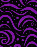 Purple Abstract Swirl Dot Pattern Rug