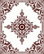 Brown Floral Medallion And Border Design Rug