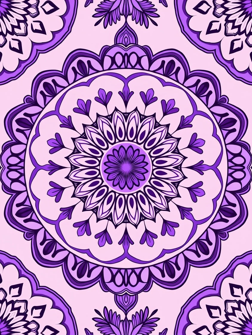 Purple Mandala Pattern Rug
