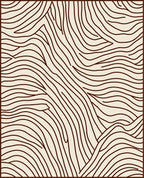 Abstract Organic Flowing Lines Design Rug