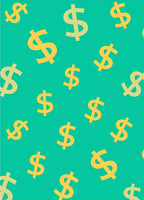 Gold Dollar Sign Pattern Rug